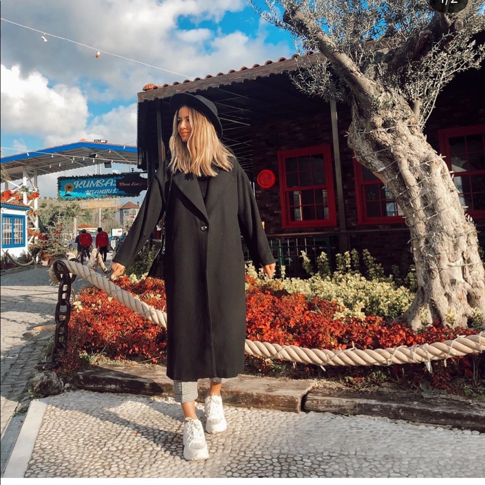 Zara wool blend oversized coat bloggers favorite - Picture 7 of 11